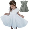thumbnail image 1 of Xinhuaya Toddler Girl Dress Baby Ruffle Sleeve Sleeveless Kids Casual Dresses Beach Party Dresses 0-7 Y, 1 of 8