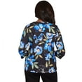 thumbnail image 2 of Alfred Dunner Womens Watercolor Floral Velvet Trim Top, 2 of 4