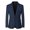Blue, variant on Men's suits, black outerwear, long-sleeved cardigan, buttons, pockets, classic style, suitable for various occasions such as weddings and banquets