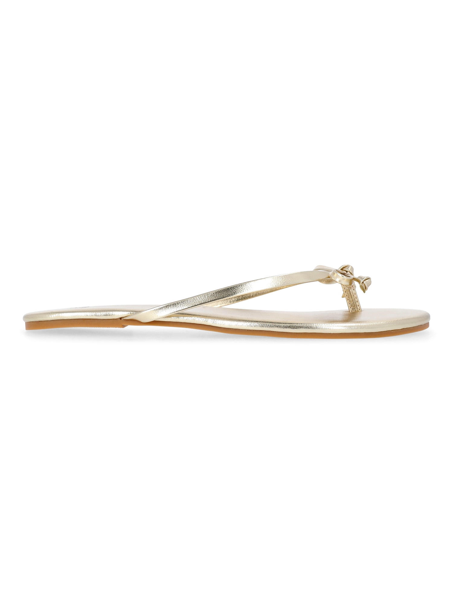 Time and Tru Women's Barely There Bow Thong Sandals