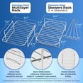 thumbnail image 3 of Air Fryer Accessories Stainless SteelSkewers Rack 4 Skewers Stackable, 3 of 7