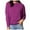Purple, variant on Women's Long Sleeve Color Block Knitted Crewneck Sweater - Relaxed Fit, Drop Shoulder, Casual Pullover Tops