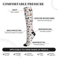 thumbnail image 2 of Rateoe Halloween Dachshund Compression Socks for Women and Men 20-30mmHg-Circulation Support Socks Knee High Nurse Pregnant Running Medical and Travel Athletic, 2 of 7