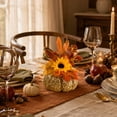 thumbnail image 5 of Taylonsss Glitter Pumpkin Dahlia Fall Arrangement, Artificial Autumn Leaf Centerpiece Decor, Thanksgiving Halloween Tabletop Accent, Seasonal Harvest Mantel Shelf Display, 5 of 9