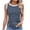 Navy, variant on Qiopertar Striped T-Shirt for Women Casual Contrast Ribbed Knit Short Sleeve Round Neck Top Spring Summer Fashion Basic Tee, Navy XL