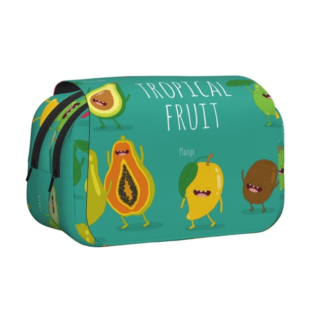 Easygdp Tropical Fruit para Estuche de Lápices con Tapa Flip, Suministros de Oficina y Universidad para Adolescentes y Adultos
