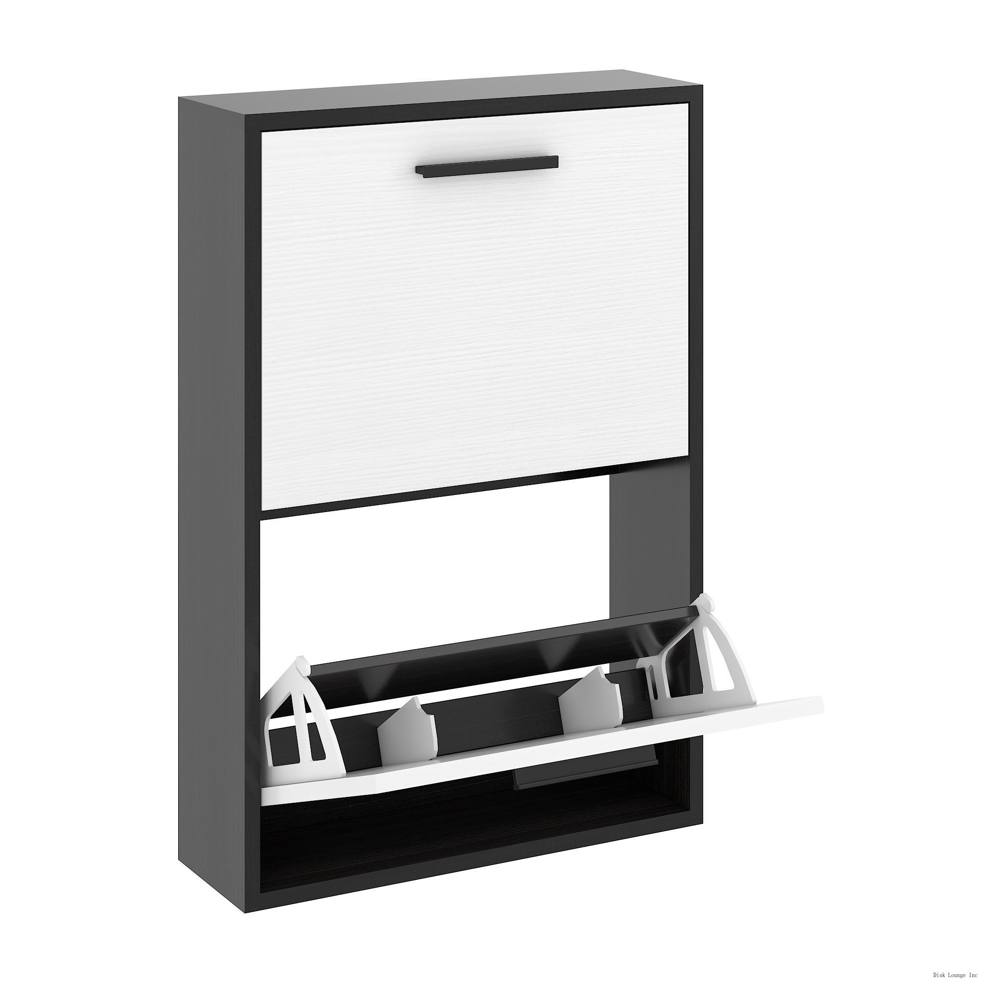 Shoe , Wall Mounted Shoe Organizer with 2 Flip Drawers FSSR006