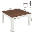 thumbnail image 5 of Fnova 39.4" Square Dining Table, Farmhouse Wood Kitchen Table Dinner Table, Seats 4 for Dining Room & Kitchen, Living Room, 5 of 12