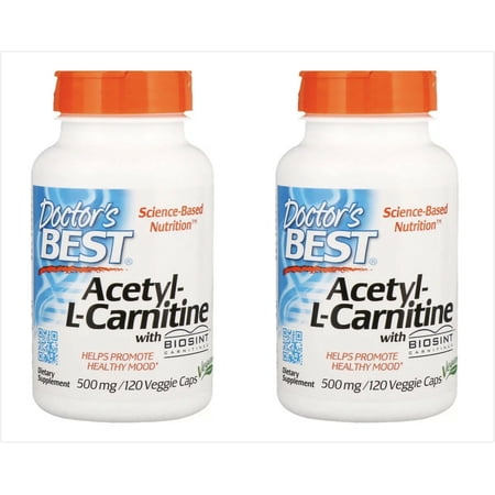 Doctor s Best  Acetyl-L-Carnitine  500 mg  120 Veggie Caps - 2Packs