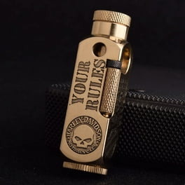 3-Pack Retro Rocker Arm Kerosene Lighters – Windproof Grinding Wheel, Engraved Leather Look, Zinc Alloy