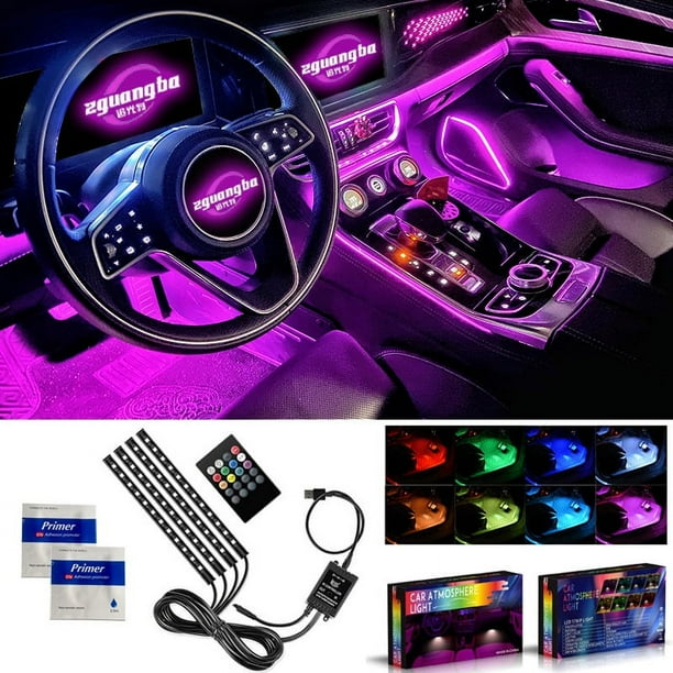 Frienda 4 Pieces Mini USB LED Light, RGB Car LED Interior Lighting DC 5V  Smart USB LED Atmosphere Light, Laptop Keyboard Light Home Office  Decoration