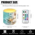 thumbnail image 7 of SEANATIVE 4 PCS LED Flameless Candles Multi-Color Flickering Realistic Battery Powered No Flame Candles with Remote and Timer, Simulated Wick Flame Tealights, Starfish Shell Beach Sea Waves, 7 of 7