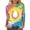 #0405-Multicolor, variant on Womens Tie Dye Bunny Print T Shirt 3/4 Sleeve Crew Neck Casual Tops Easter Rabbit Graphic Tees for Spring Vacation Wear