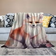 thumbnail image 2 of JEUXUS Cartoon Fox Kids Throw Blanket,Sakura Cherry Blossom Japanese Bed Blanket for Girls Women,Cute Animals Music Notes Fashion Blanket,Pink Romantic Fuzzy Blanket,, 2 of 6