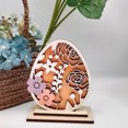 thumbnail image 3 of EUDIDV Easter Decorations Easter Eggs Easter Wooden Ornaments Party Home Tabletop Decorations Props Wooden Crafts Ornaments Easter Party Supplies, 3 of 6