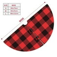 thumbnail image 5 of Kll 48" Christmas Tree Skirt Buffalo Plaid Red Black Xmas Tree Skirts Mat For New Year Xmas Holiday Party Indoor Outdoor Home Decoration, 5 of 9