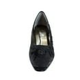 thumbnail image 2 of FLORAL Fern Women's Wide Width Dress Slip-On Satin Pumps BLACK 10, 2 of 6