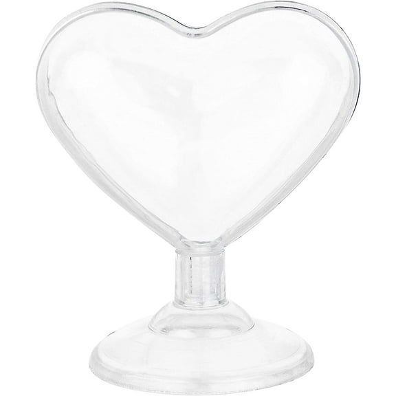 Heart Shaped Acrylic Candy Boxes 24 Pack 3.07"X3.03"X1.76"