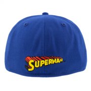 Superman Classic Emblem New Era 39Thirty Fitted Hat-Small/Medium