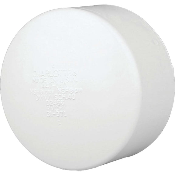 Charlotte Pipe 6 In. Schedule 40 DWV Hub Cap PVC Cap PVC 00116 1400HA