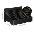 thumbnail image 2 of SHINYPASING 1Pc Fine Polished Black Wooden Phone Storage Box Multi-Grid Organizer for Meeting and Classroom, 2 of 6