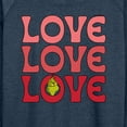 thumbnail image 3 of The Grinch - Grinch Love Stack - Women's Lightweight French Terry Long Sleeve Shirt, 3 of 5