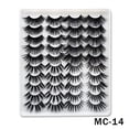 thumbnail image 1 of False Eyelashes Faux Mink Lashes 20 Pairs Long Dramatic Fluffy Volume Natural Fake Eyelashes Value Pack MC-14, 1 of 5