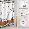 thumbnail image 4 of Fall Plaid Pumpkin Shower Curtain Farmhouse Buffalo Plaid Autumn Maple Leaves Thanksgiving Bathroom Curtains Waterproof Polyester Fabric Bath Curtain 72 x 72 Inch with 12 Hooks, 4 of 6
