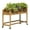 Brown, variant on Dextrus Raised Garden Bed 47x18x31in Wood Mobile Elevated Planter Box Stand With Lockable Wheel, Shelf, Liner - Brown