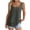 Gray, variant on Spring Summer Women's Double Layer Strappy Tank Top Casual Sleeveless Blouse Solid Color Fashion Loose Comfy Vacation Beach Travel, Light Blue S