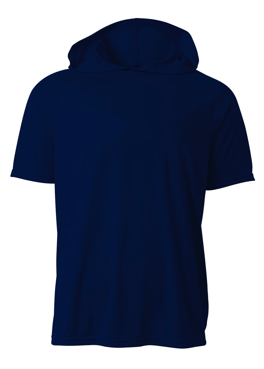 A4 Small Men's Short Sleeve Cooling Performance Navy Blue Hooded Tee ...