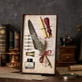 thumbnail image 1 of Grey Peacock Mechanical Punk Style Wings Pen Dip Ink Set (Excluding Notebook/Notepad) Suitable for Children's Gifts Father's Day Gifts Halloween Gifts Christmas Gifts, 1 of 1