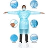 Reusable Isolation Gowns Unbranded Washable Protective Gowns Blue For Doctor Nurse Medical Lab (L, 2 Pack)