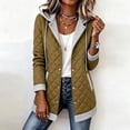 thumbnail image 2 of Ihhxva Women's Hooded Quilted Jacket, Snap Front Mid-Length Coat with Detachable Hood and Pockets, Long Sleeve Casual Outerwear S - 3XL, 2 of 8