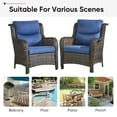 thumbnail image 6 of POCASSY Outdoor Chair Cushions, 22 x 25 Outdoor Cushion Set of 4 for Chairs Patio Furniture, Water Resistant, Fade Resistant, Deep Seat and High Back Cushion for Chair, Sofa, and Couch, Blue, 6 of 6