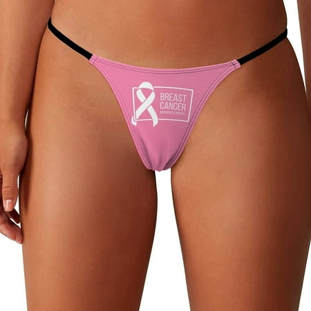 

Ribbon Awareness Breast Cancer Women s G-String Thongs Low Rise Hipster Underwear Stretch T-Back Panties