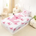 thumbnail image 4 of Erosebridal Initial Alphabet L Twin Sheet Sets,Dreamy Princess Bowknot Bedding For Bowtie Girls 3pcs, 4 of 6