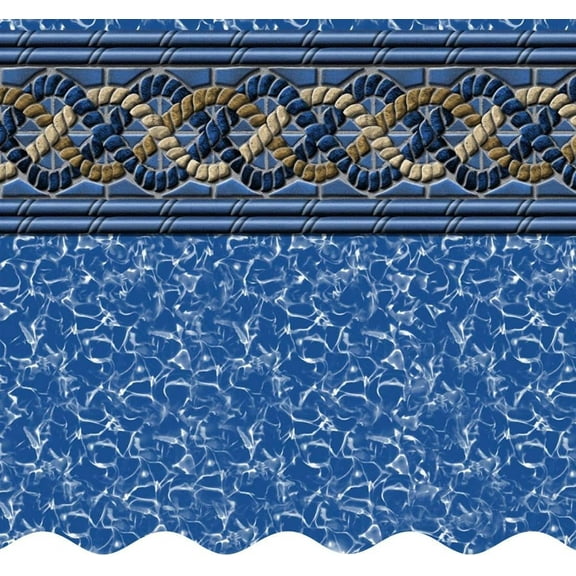 SmartLine 12' x 24' Rectangular Mystri Gold Beaded Liner for Use with Kayak Pools - 5½' Deep End, 25 Gauge