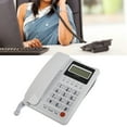 thumbnail image 4 of Desktop Wired Phone, Calculator Function LCD Display Ringtone Selectable Hotel Wired Phone  for Home Black,White, 4 of 7