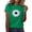 Green, variant on Staron Women's Printed T-Shirt Round Neck Short Sleeve Casual Loose Comfy Basic Top with High Elasticity, Pink XXL