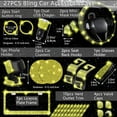 thumbnail image 2 of 27-Piece Yellow Bling Car Accessories Set - Universal Fit Steering Wheel Covers, License Plate Frame, Phone Holder, Car Coasters, 2 of 17