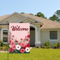 thumbnail image 2 of AMHNF Linen Garden Flag with Floral Design for Spring Summer Home Outdoor Garden Yard Door Decor 12x18 inch, 2 of 5