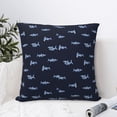 thumbnail image 4 of Fuzoiu Cute Shark Print Square Pillow Cover,Hidden Zipper Design,Luxury Square Pillow Case, Throw Pillow,Couch Cushion-20"x20", 4 of 7