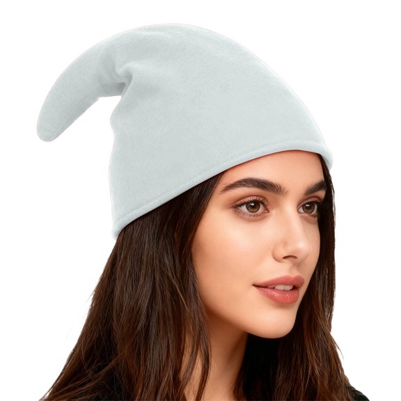 MIASHUI Elegant Festive Beret Hat With Curled Tip For Holiday Parties Seasonal Celebrations And Event Headwear Accessory White