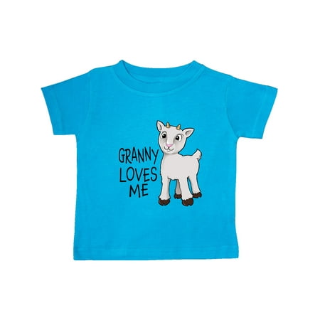 

Inktastic Granny Loves Me- cute goat Gift Baby Boy or Baby Girl T-Shirt