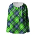 thumbnail image 5 of Gamivast Jackets for Women Plaid Oversized Button Down Hooded Shacket Jacket Spring Fashion Long Sleeve Casual Coats with Chest Pocket Trendy Outerwear 2026, 5 of 7