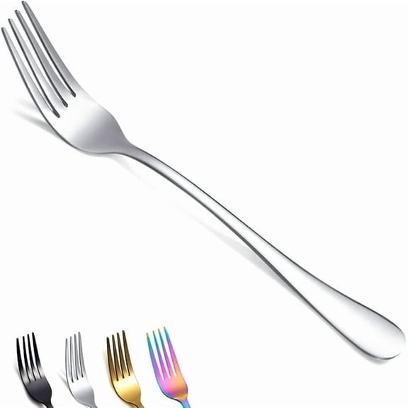 ReaNea Dinner Forks, 12-Piece Set, Stainless Steel, 8.17 inches, Silver Cutlery Fork Set