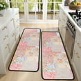 thumbnail image 4 of Kitchen Rugs Sets Of 2,Pioneer Flower Floral Print Pattern Anti Fatigue Kitchen Mat Rugs Non Slip Washable,Decorative Kitchen Floor Mats for Kitchen,Sink,Laundry,17"x47"+17"x47", 4 of 5