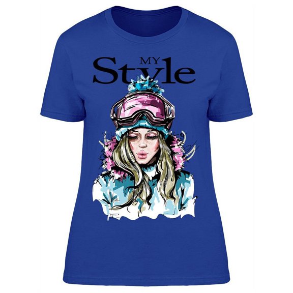 My Style Winter Clothes Model T-Shirt Women -Image by Shutterstock, Female Medium