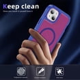 thumbnail image 2 of Magnetic & Stand Designed for iPhone 15 Case fit for MagSafe, Luxury Hybrid Shockproof Drop Protective Lightweight Phone Case for iPhone 15, Built-in Invisible Kickstand, Blue+Rose, 2 of 7